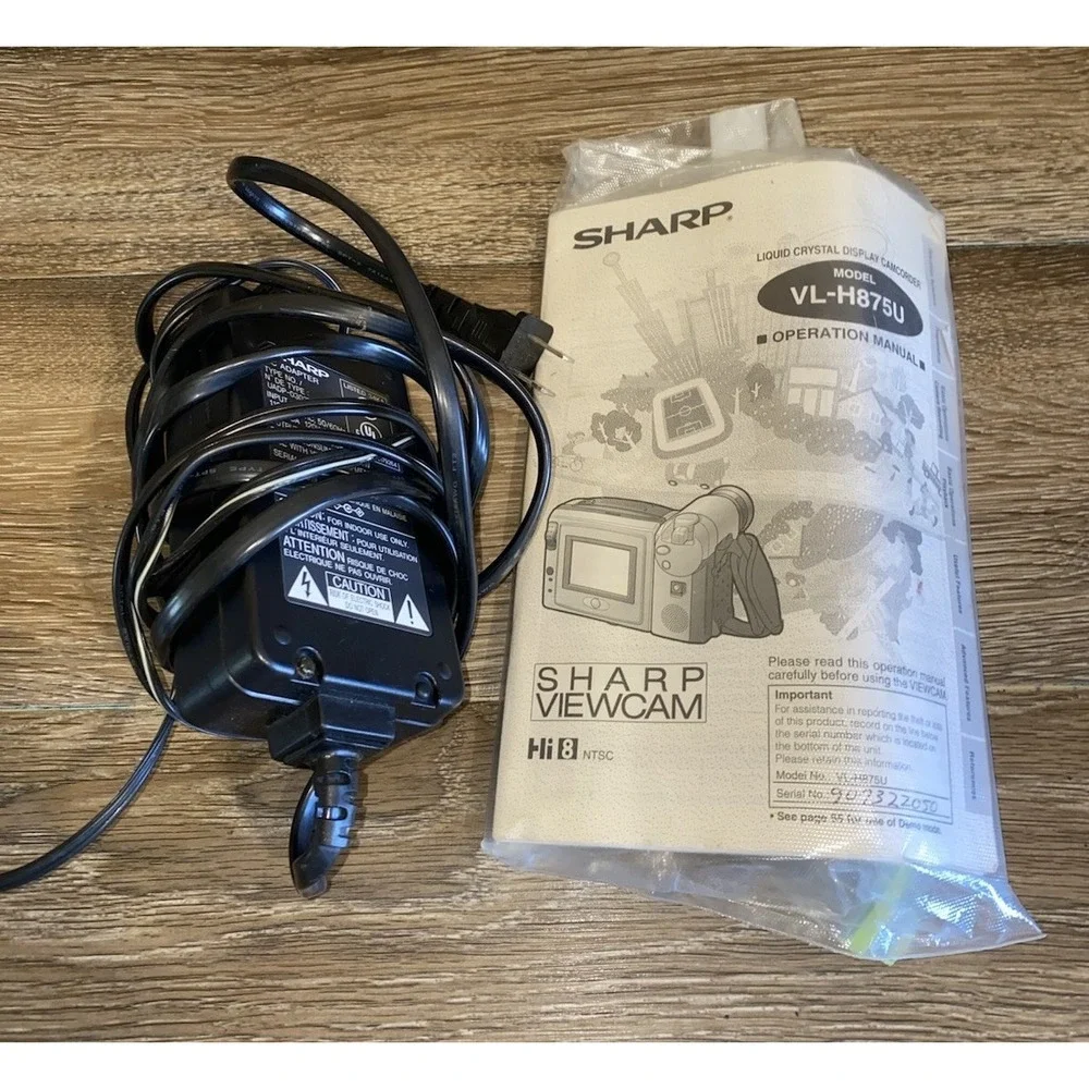 Genuine Sharp UADP-0303TAZZ Camcorder 9V / 0.9A AC Power Adapter Brick Plug OEM